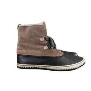 Sperry Shoes Womens 8 Boots Schooner Slouch Leather Duck Lace Up Winter Outdoor
